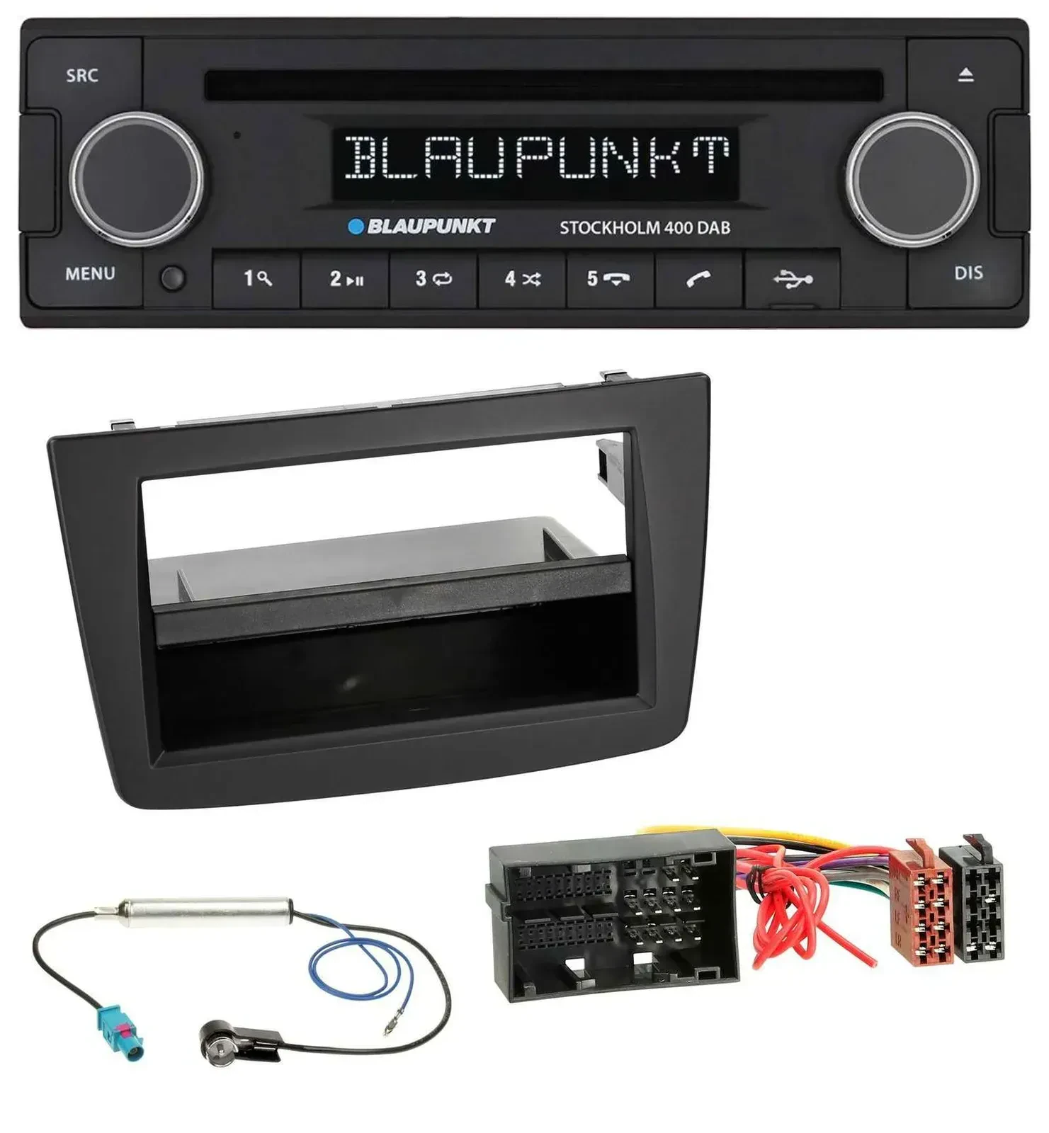 Blaupunkt MP3 Bluetooth DAB CD USB Autoradio für Alfa Romeo Mito 955 ab 14 schwa