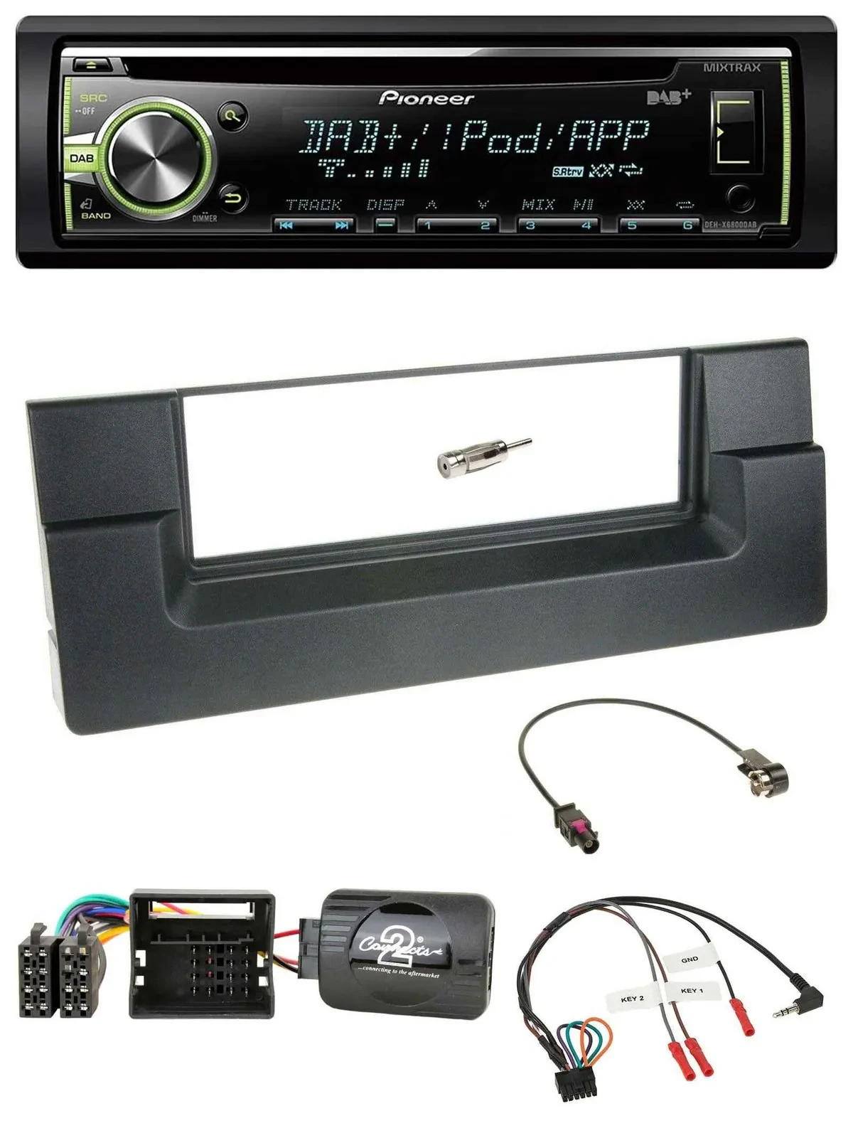Pioneer DAB USB MP3 Lenkrad CD Autoradio für BMW 5er E39 2001-2004 Quadlock
