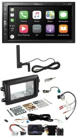 Pioneer USB 2DIN Bluetooth DAB Lenkrad Autoradio für Fiat Ducato Serie 8 ab 2021