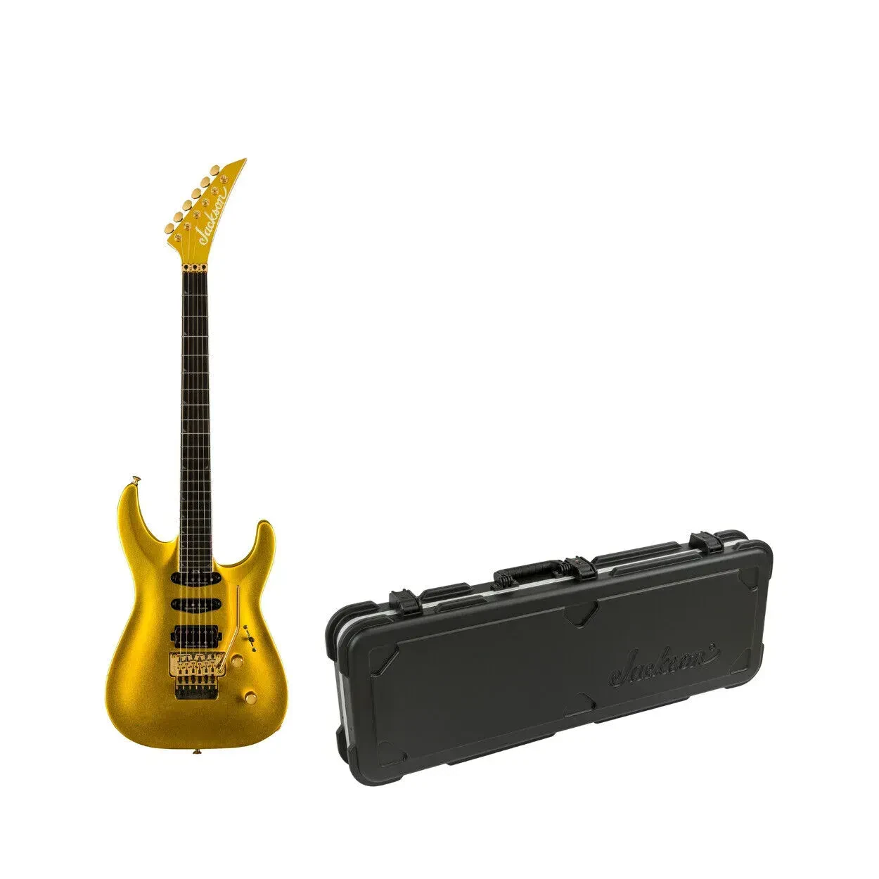 Jackson Pro Plus Soloist SLA3 Electric Guitar 6 Strings Gold with Hard Case