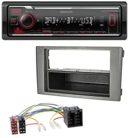 Kenwood MP3 Bluetooth USB DAB Autoradio für Iveco Daily (06-14) dunkelgrau
