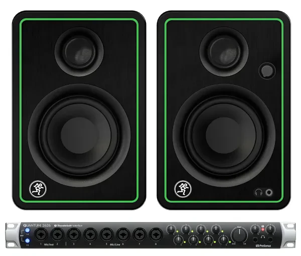 PRESONUS Quantum 2626 26x26 Thunderbolt 3 Recording Interface + Mackie Monitors