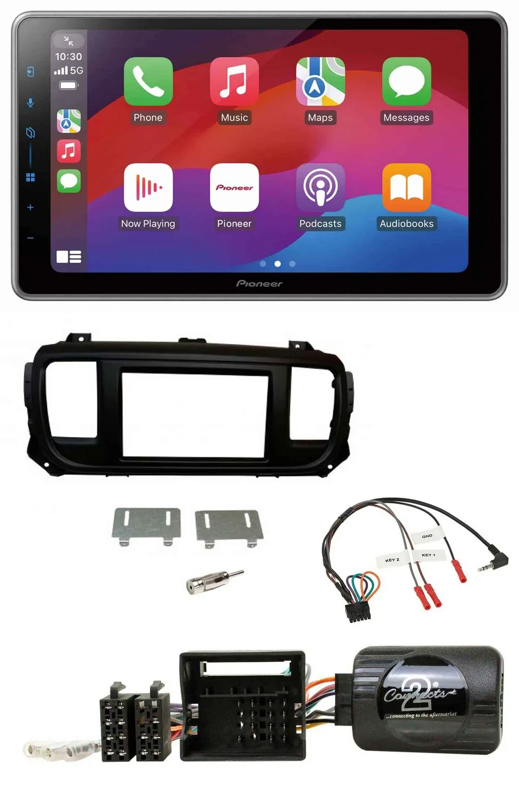 Pioneer Lenkrad USB DAB Bluetooth 2DIN Autoradio für Toyota Proace Citroen Jumpy