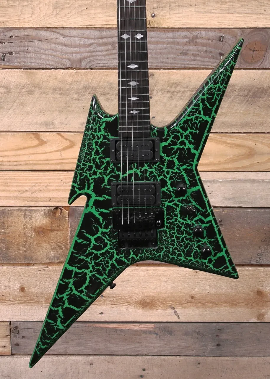 BC Rich Ironbird Legacy Electric Guitar Green Crackle w/ Floyd  Rose