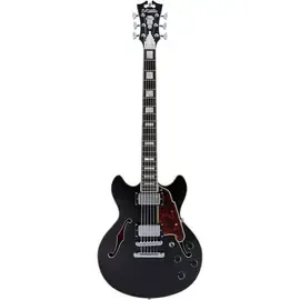 Электрогитара полуакустическая D'Angelico Premier Mini DC Semi-Hollow Stop-bar TP Black Flake