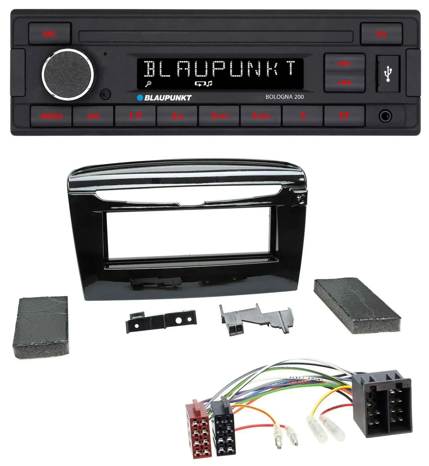 Автомагнитола для Lancia Y (с 2012) Blaupunkt 1-DIN, MP3, USB, AUX, черный глянцевый