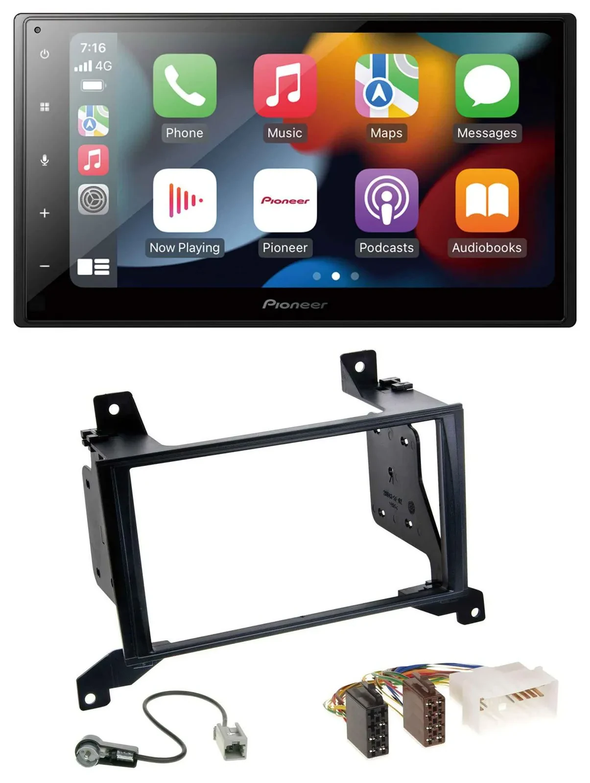 Pioneer DAB Bluetooth 2DIN USB MP3 Autoradio für Hyundai Santa Fe CM 09-12