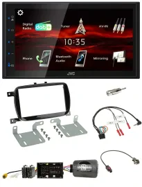 Автомагнитола JVC 2DIN USB Bluetooth DAB, поддержка кнопок на руле, Piano Black