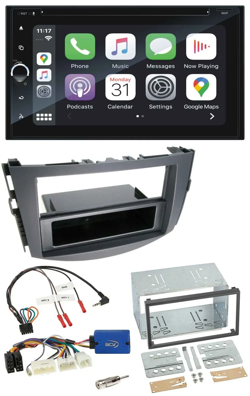 Blaupunkt DAB Lenkrad TMC Bluetooth USB 2DIN Navigation für Toyota RAV 4 ab 2011