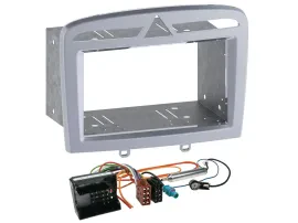Radioeinbauset Doppel DIN Autoradio für Peugeot 308 09-13 warmsilber