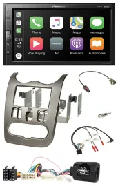 Автомагнитола Pioneer 2DIN DAB, Bluetooth, USB, для Dacia (с 2012), тёмно-серебристый