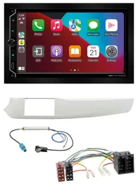 ESX 2DIN DAB USB MP3 Bluetooth Autoradio für Alfa Romeo Giulietta 2010-2013 weiß