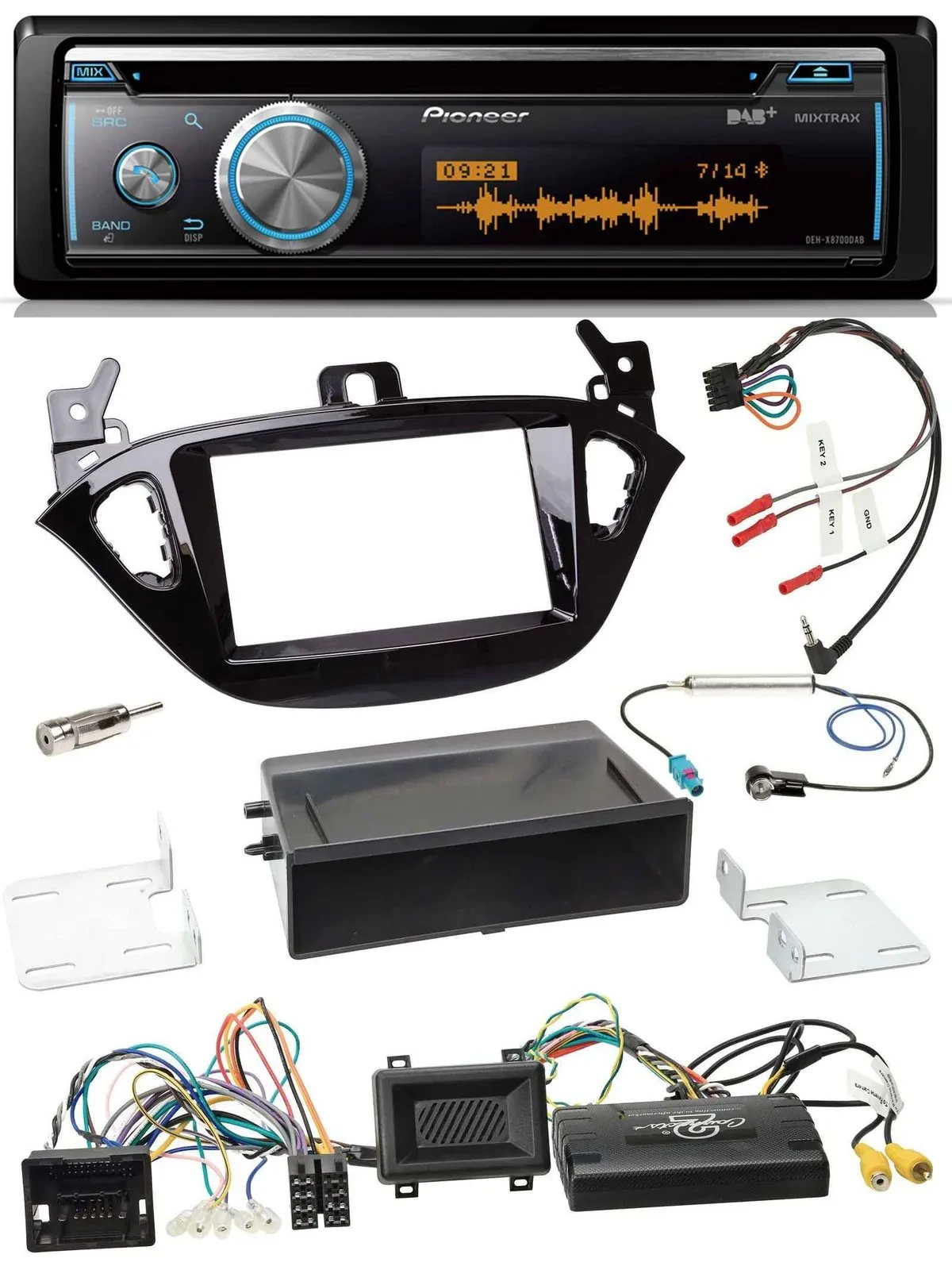 Pioneer Lenkrad DAB USB CD Bluetooth Autoradio für Opel Adam Corsa E ab 2013 PDC