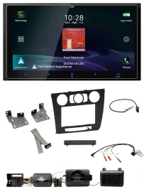 JVC USB Bluetooth 2DIN DAB Lenkrad Autoradio für BMW 1er PDC man. Klima E87/E88/