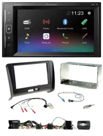 Pioneer DAB Lenkrad 2DIN Bluetooth USB Autoradio für Audi TT 2006-2014