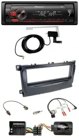 Автомагнитола Pioneer 1DIN USB DAB MP3, совместимая с кнопками на руле, для Ford Focus/C-Max/Galaxy (с 2007), черная