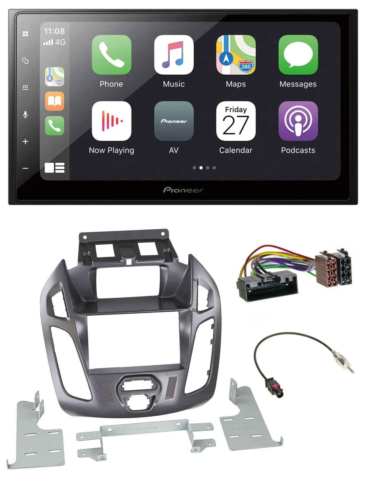 Pioneer MP3 Bluetooth DAB 2DIN USB Autoradio für Ford Transit mit Display 2012-2