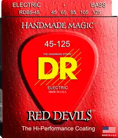 Струны для бас-гитары DR Strings RED DEVILS DR RDB5-45, 45 - 125