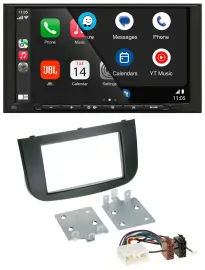 Автомагнитола для Mitsubishi Colt 2008–2012 JBL 2-DIN, MP3, DAB, Bluetooth, USB