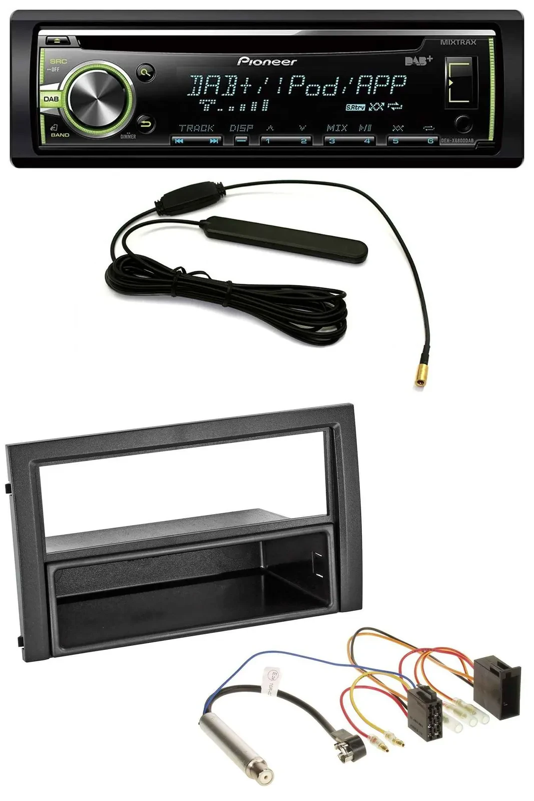 Pioneer MP3 USB CD DAB AUX Autoradio für Skoda Fabia 2004-2007 6Y Facelift ISO