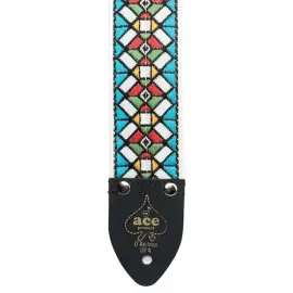 D'Andrea ACE 3 Vintage Reissue Stained Glass Adjustable 2" Wide Guitar Strap