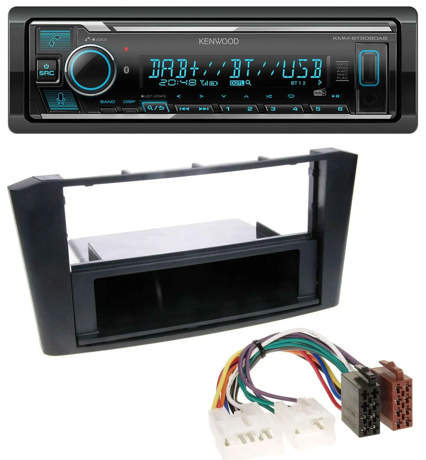 Kenwood Bluetooth MP3 DAB USB Autoradio für Toyota Avensis T25 (2003-2009)