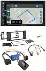 Alpine DAB TMC Bluetooth 2DIN USB Lenkrad Navigation für BMW 5er E39 96-04 Aktiv