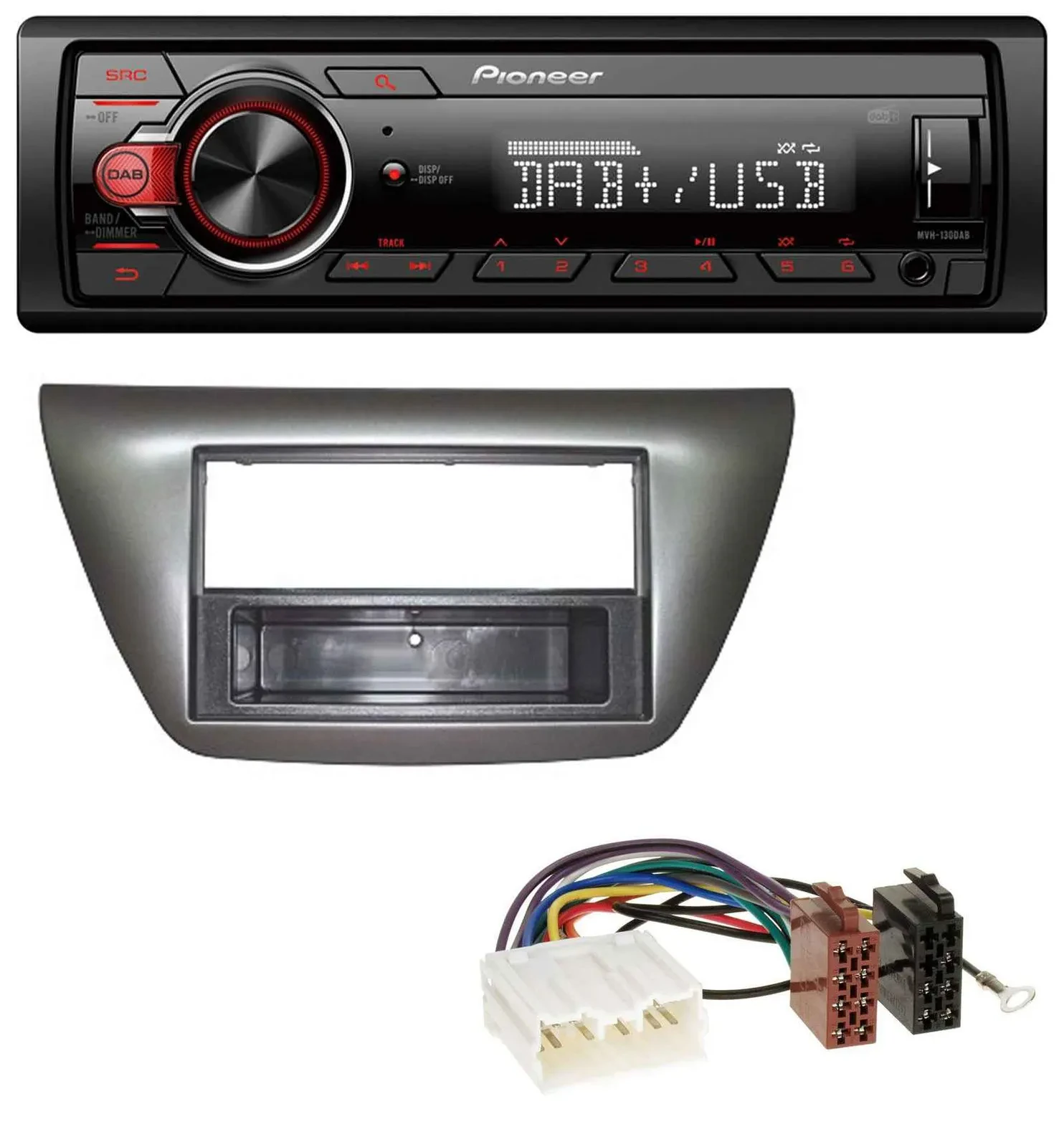Pioneer MP3 1DIN DAB USB AUX Autoradio für Mitsubishi Lancer Evo 2004-2008