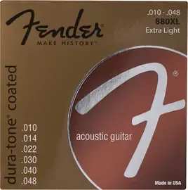 Струны для акустической гитары Fender 880XL 80/20 Bronze 10-48