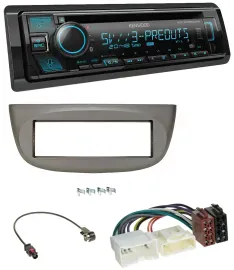 Kenwood Bluetooth USB CD MP3 DAB Autoradio für Renault Twingo ab 2012 beige-grau