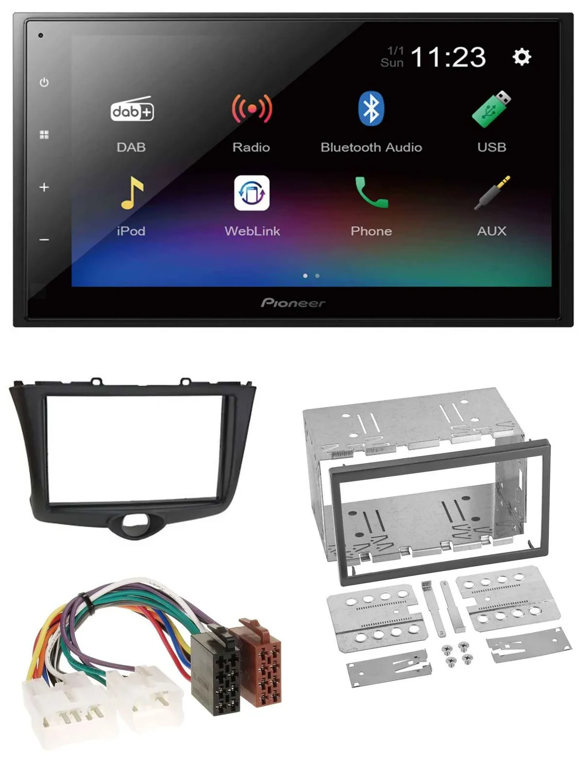 Pioneer USB Bluetooth DAB 2DIN MP3 Autoradio für Toyota Yaris (2003-2005)