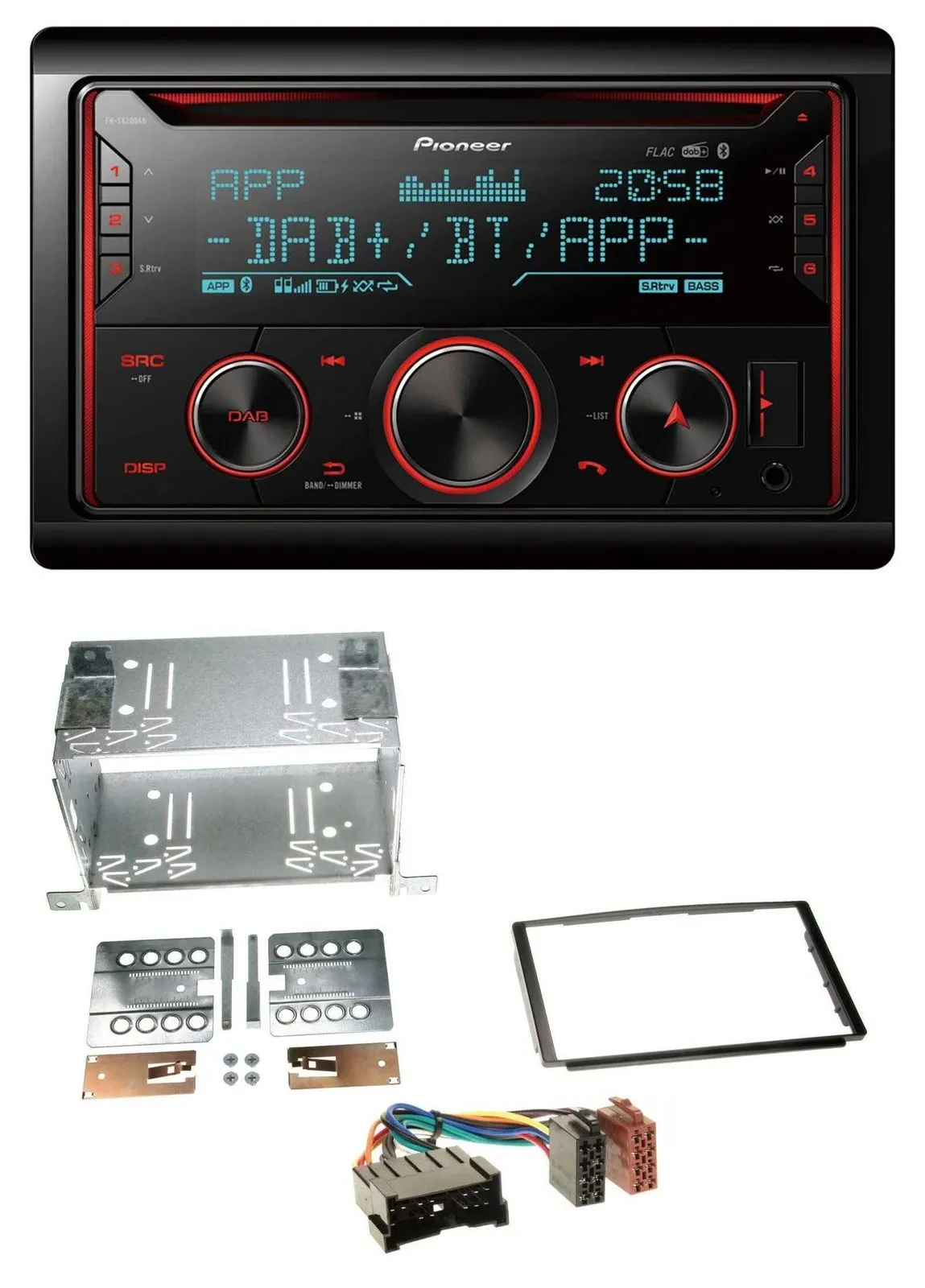 Pioneer 2DIN DAB MP3 Bluetooth USB CD Autoradio für Hyundai Santa Fe SM 04-06