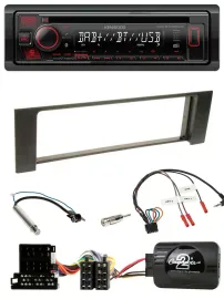 Автомагнитола Kenwood CD USB Bluetooth DAB для Audi A4 2000–2004, ISO, поддержка кнопок на руле