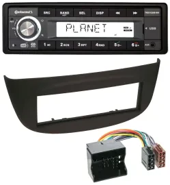 Continental USB 1DIN AUX DAB MP3 Autoradio für Renault Twingo (07-14) schwarz