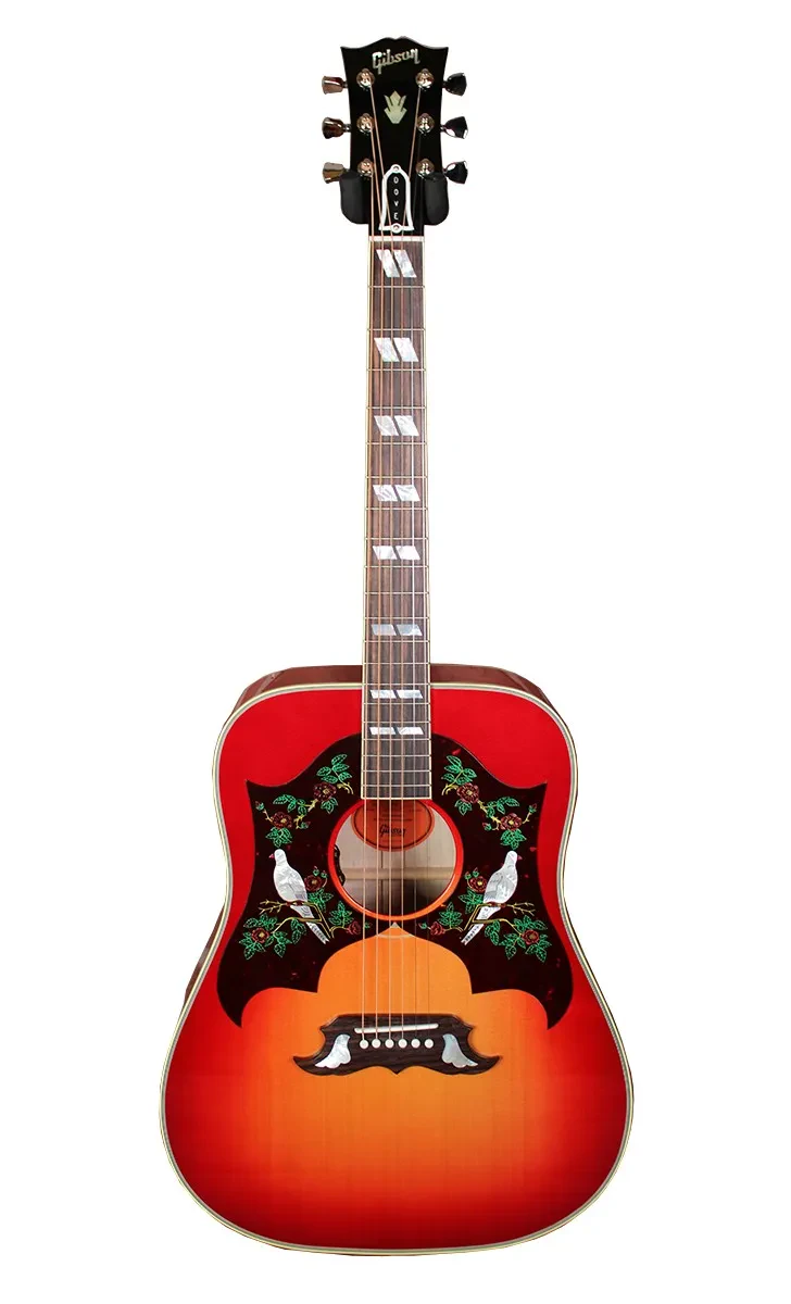 Акустическая гитара GIBSON Custom M2M Dove Original Double Pick Guard, Vintage Cherry Sunburst
