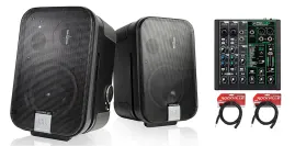 (2) JBL C2PS CONTROL 2P 5.25" Studio Monitor Speakers+Stands+Mackie Mixer+Cables