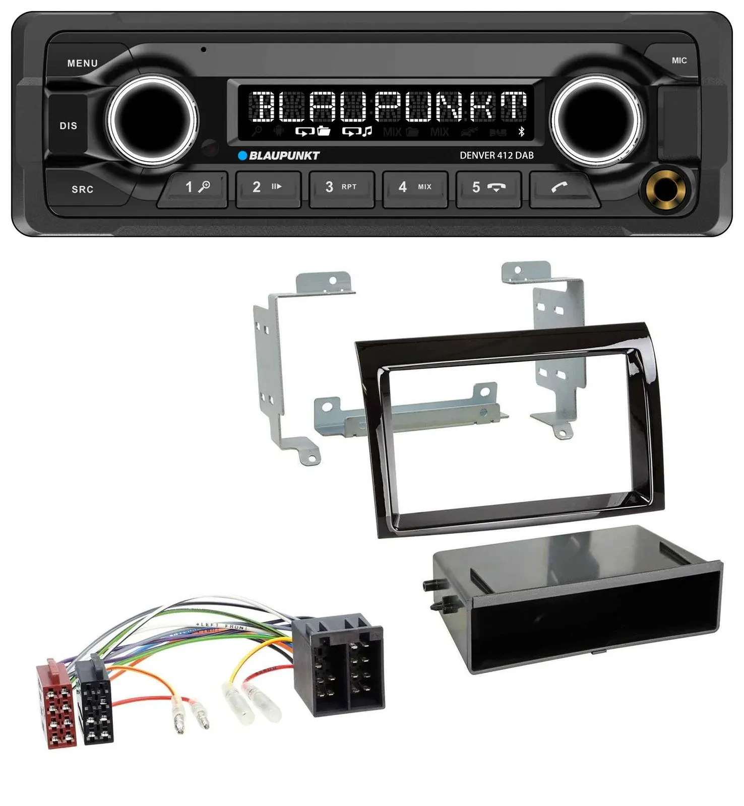 Blaupunkt Bluetooth DAB MP3 USB Autoradio für Fiat Ducato (06-10) - piano
