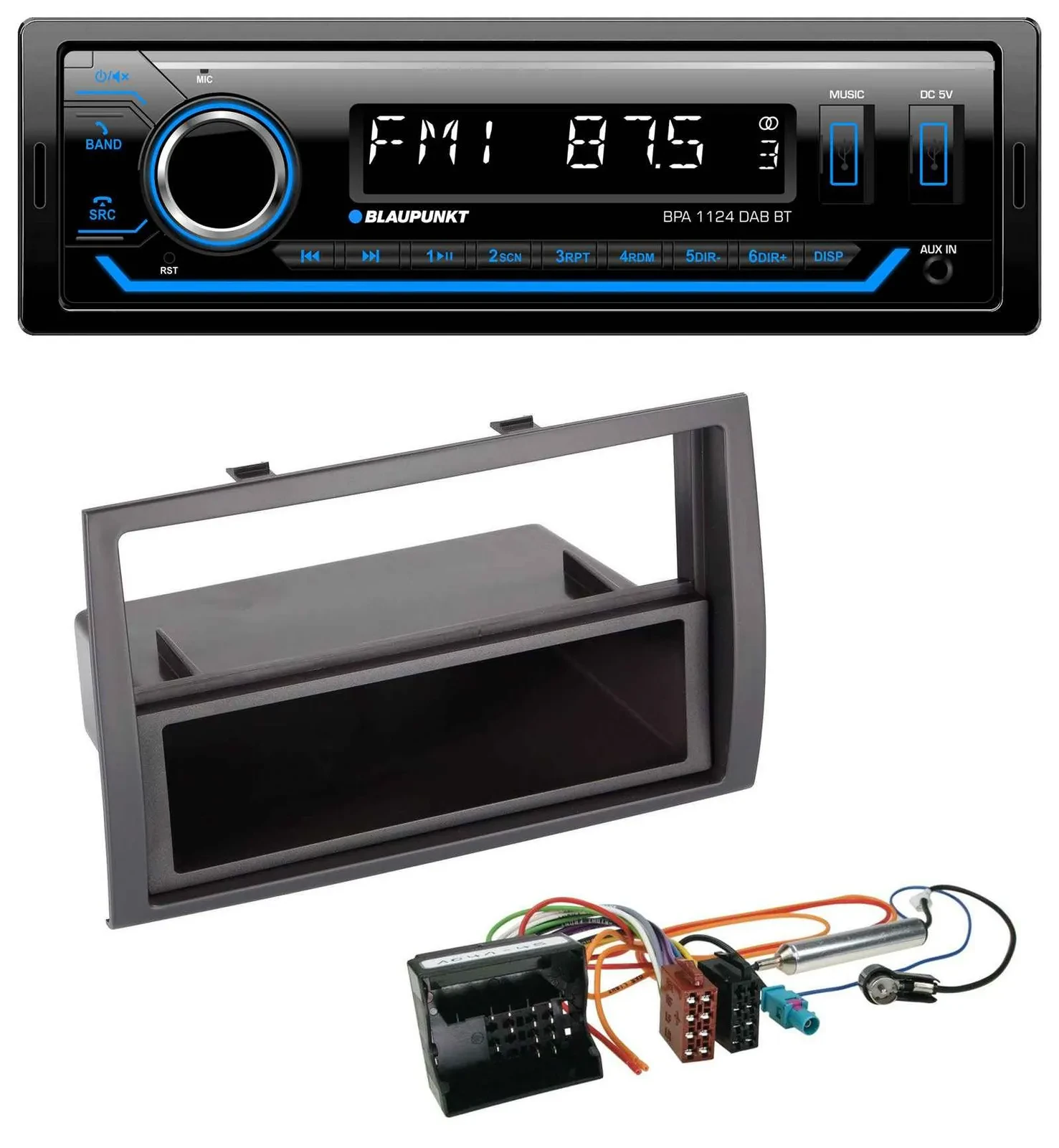 Blaupunkt Bluetooth USB DAB MP3 Autoradio für Citroen Jumper 2006-2011 Quadlock