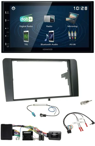 Kenwood 2DIN Bluetooth Lenkrad USB DAB Autoradio für Audi A3 8P 03-12 Bose Aktiv