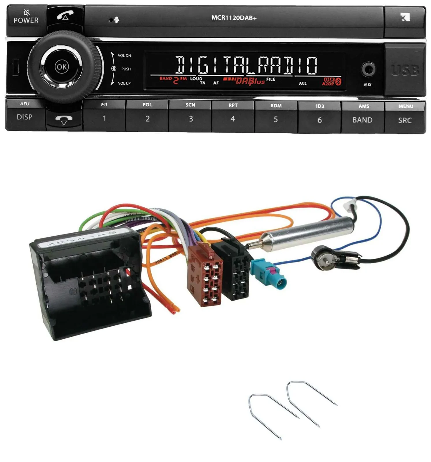 Kienzle Bluetooth MP3 USB DAB Autoradio für Peugeot Expert ab 2016 Traveller ab