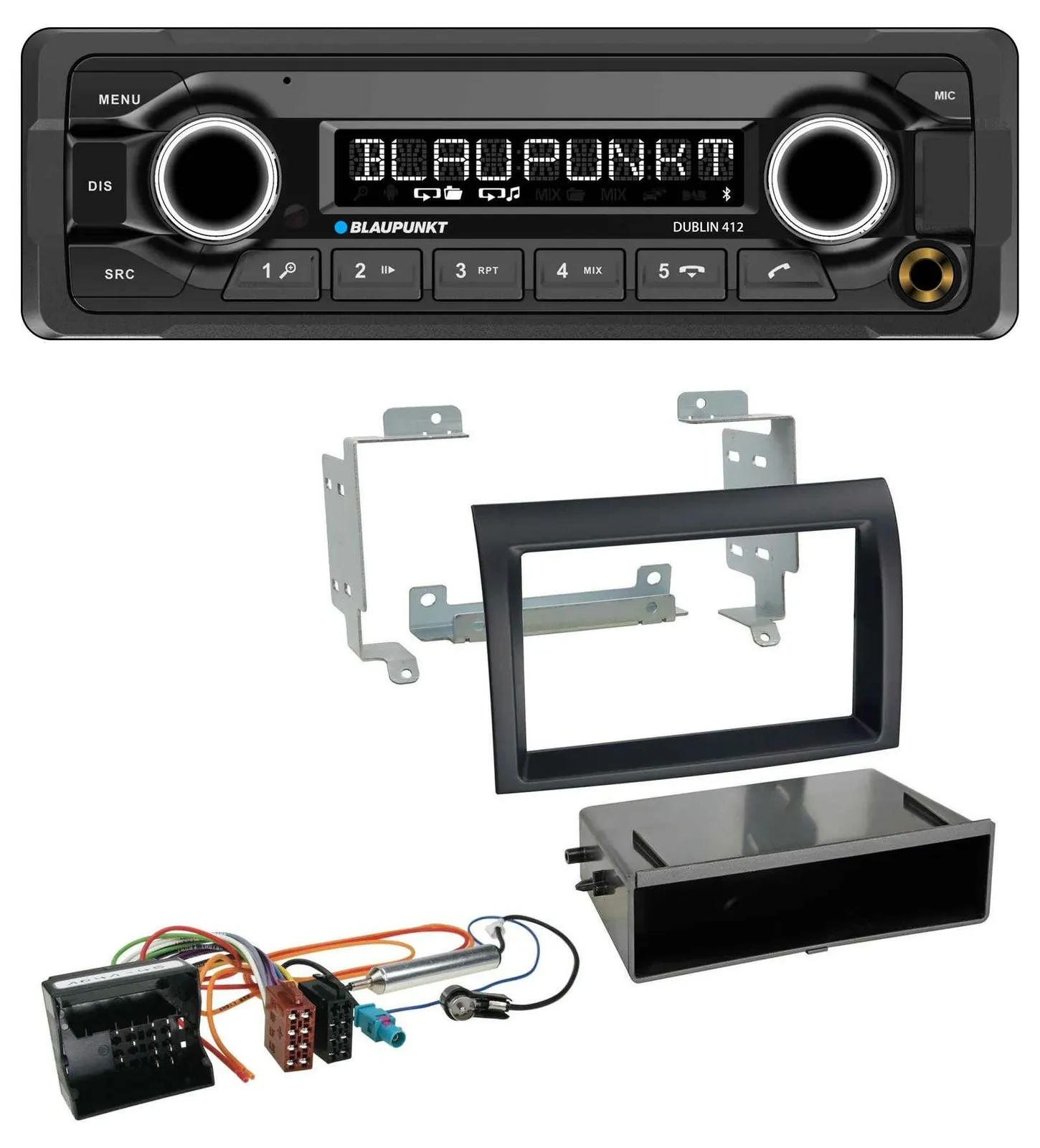 Blaupunkt MP3 Bluetooth USB AUX Autoradio für Citroen Jumper Quadlock 06-11 schw