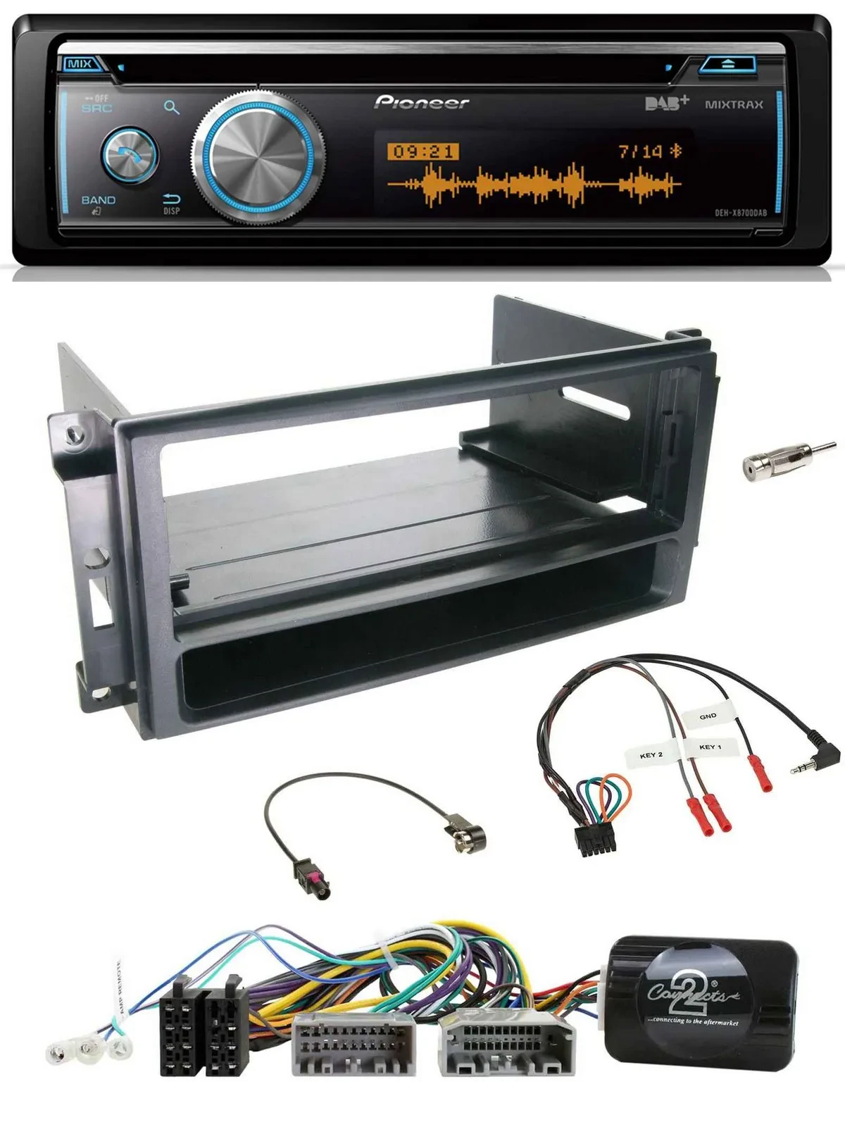Pioneer Lenkrad DAB USB CD Bluetooth Autoradio für Chrysler Dodge Jeep