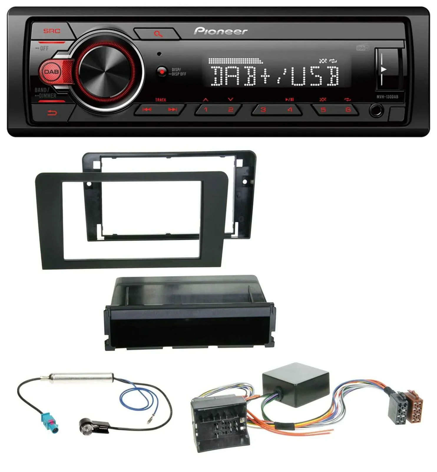 Pioneer MP3 1DIN DAB USB AUX Autoradio für Audi A3 8P 06-12 Symphony Infinity Ak