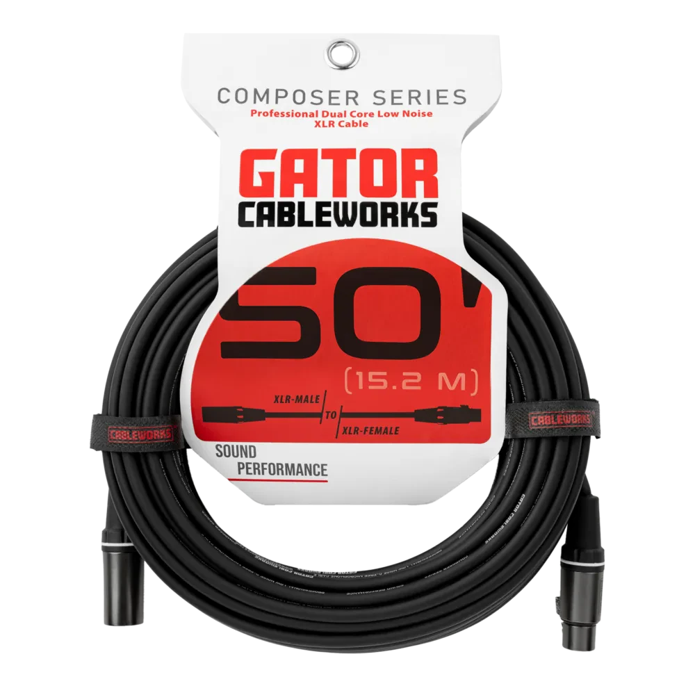 Микрофонный кабель Gator GCWC-XLR-50 Composer Series Black 15.2 м