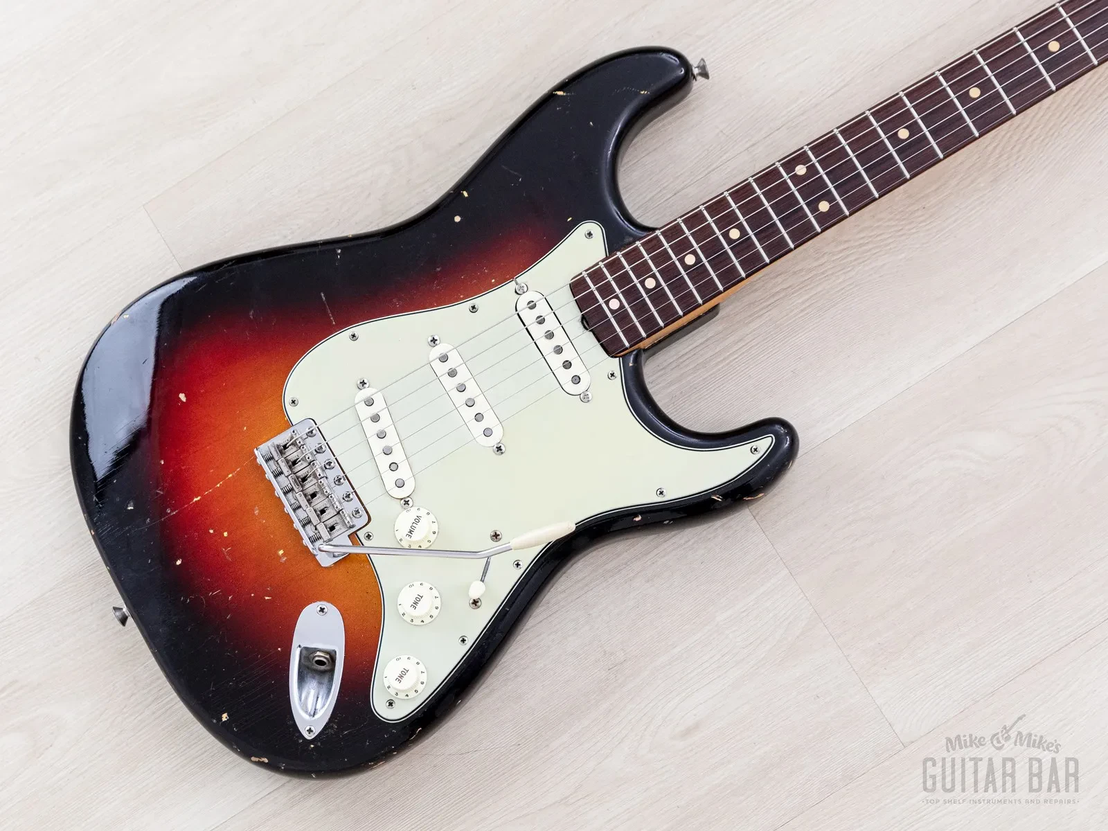 1961 Fender Stratocaster Vintage Guitar w/ Flame Neck, Hangtag, Strap & Case