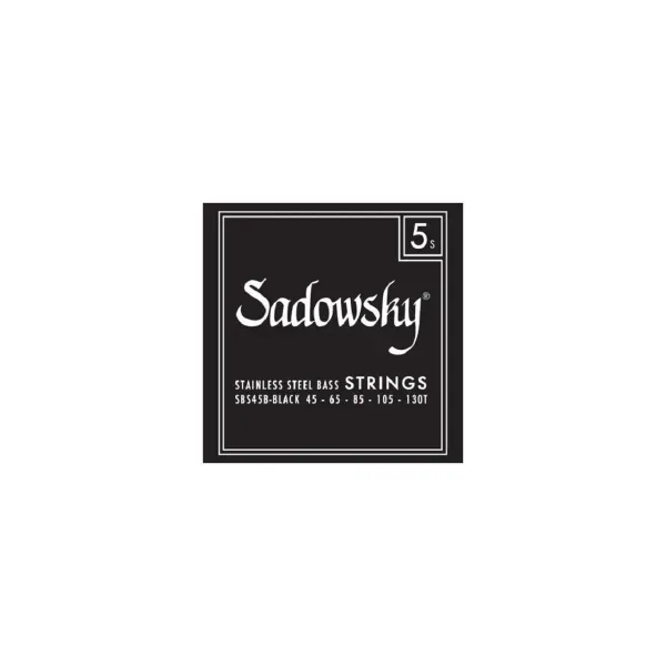 SADOWSKY Black Label Bass String Set, Stainless Steel, Taperwound - 5-String, 04