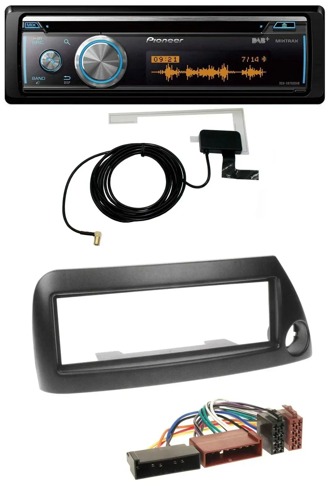 Автомагнитола для Ford Ka Pioneer Bluetooth, DAB, CD/MP3, USB, черный
