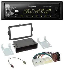 Pioneer Bluetooth USB DAB MP3 Autoradio für Dacia Logan Sandero Opel Vivaro