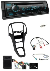 Автомагнитола Kenwood Bluetooth, USB, CD, DAB для Opel Astra J 2009–2016 с поддержкой управления на руле