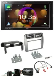 Автомагнитола для Fiat Grande Punto JVC 2DIN, DAB, Bluetooth, USB, антрацит металлик